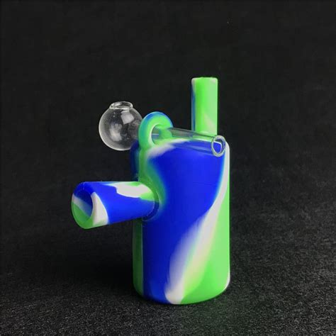 2020 New 3 2 Inch Silicone Oil Burner Bong Water Pipes Colorful Martian