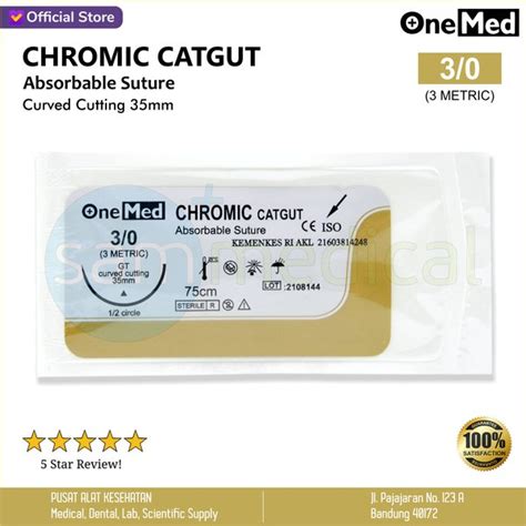 Jual Onemed Catgut Chromic Jarum Benang Jahit Plus Jarum Pcs