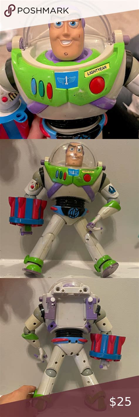 Vtg Toy Story Battle Buzz Lightyear Talking Action Figure With Missile