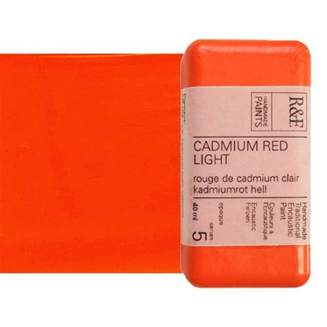 R F Encaustic Handmade Paint 40 Ml Block Cadmium Red Light Jerry S