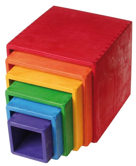 Large Rainbow Stacking Boxes - Toy Sense