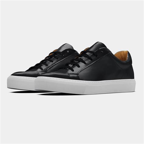 Men's black leather Sneakers