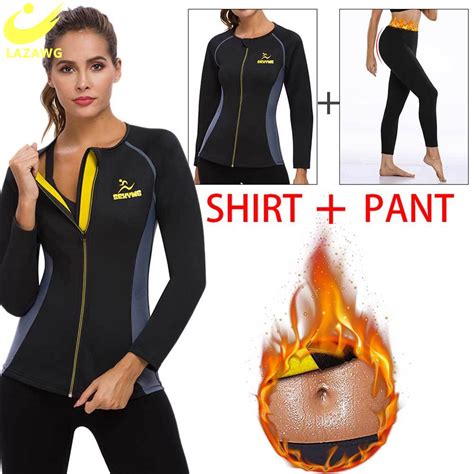 Lazawg Women Sweat Sauna Suit Neoprene Body Shapers Gym Workout Corset Heat Slimming Waist