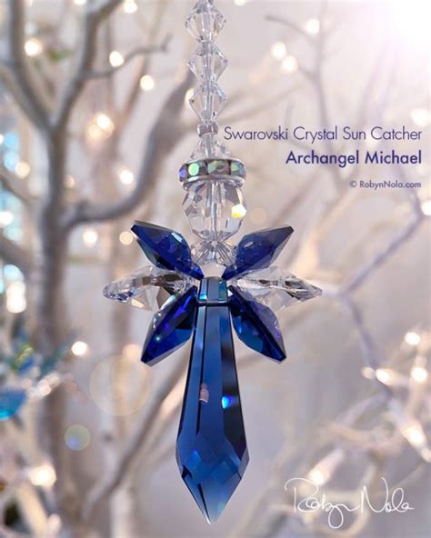 Rare Limited Edition Royal Blue Archangel Michael Crystal Sun Catcher