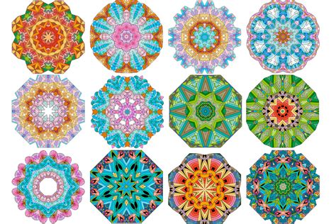 Unique Colored Mandalas Part By Watercolor Fantasies Thehungryjpeg