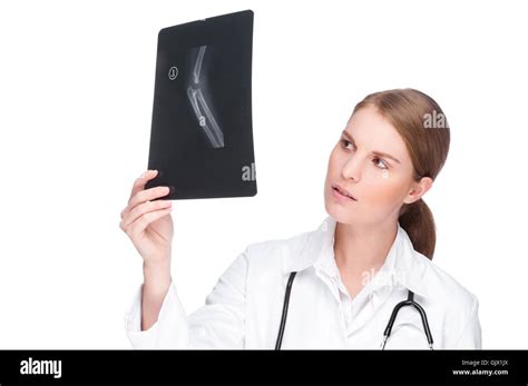 Doctor With Radiograph Stock Photo Alamy