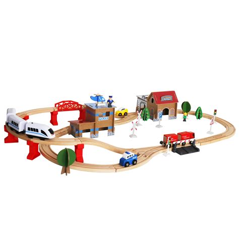 Buy Battery Operated Train Set – Wooden Toys for Kids and Toddlers – Train Sets for Boys 2-4 ...