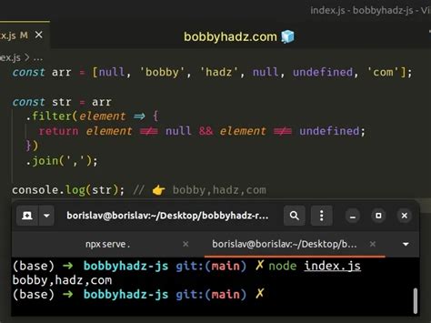 Convert Array To String With And Without Commas In Js Bobbyhadz