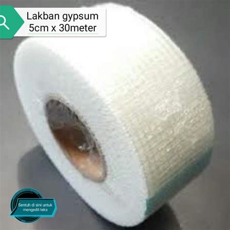 Jual Lakban Gypsum Kasa Fiber Tape 5cm X Est 40 Meter Shopee Indonesia