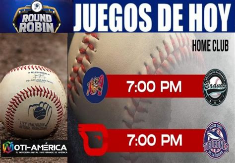 Round Robin De La Lvbp Juegos De Hoy Mi Rcoles De Enero Venezuela