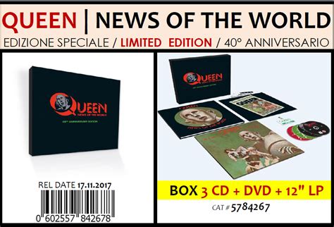 Universal Italia Annuncia Luscita Di Queen News Of The World 40th