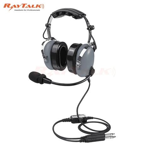 Aviation Headset For Pilots Passive Noise Cancelling Mic Ga Dual Plug 24db • Sadoun Sales