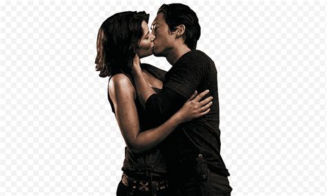 Maggie Greene And Glenn Rhee Kiss Png Klipartz