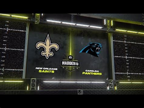 Saints Vs Panthers Week Simulation Madden Exhibition Youtube