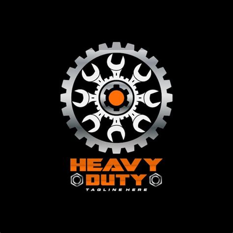 Premium Vector Heavy Machine Gear Logo