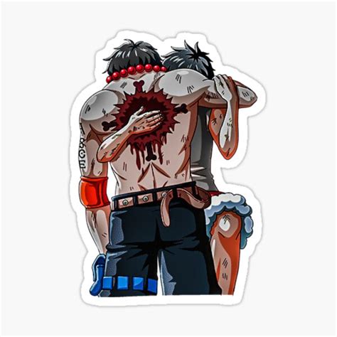 "Ace and Luffy marineford One piece" Sticker for Sale by Anim ...