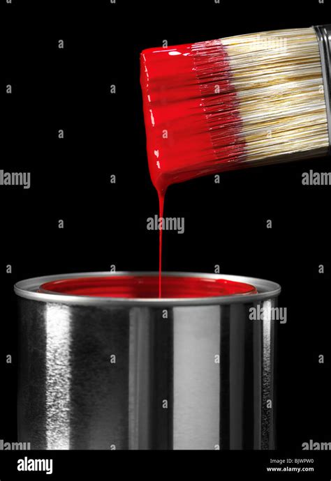 Paintbrush Dipped In Red Paint Hi Res Stock Photography And Images Alamy