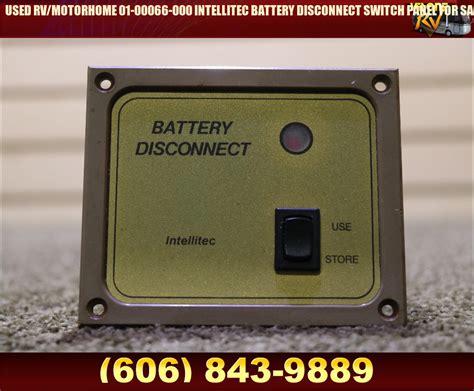 Rv Components Used Rv Motorhome 01 00066 000 Intellitec Battery Disconnect Switch Panel For Sale