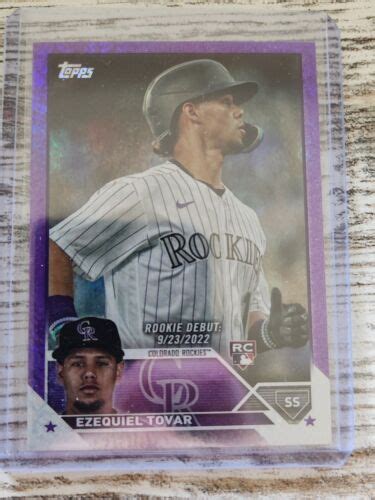 Ezequiel Tovar Rookie Debut Topps Topps Update Purple Foil