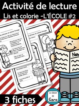 Activit De Lecture Lis Et Colorie L Cole French Reading Activity