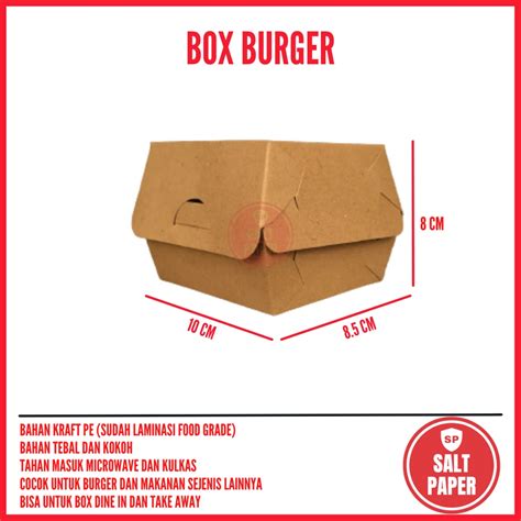 Jual Box Burger Cm X Cm X Cm Dus Burger Kotak Burger Box