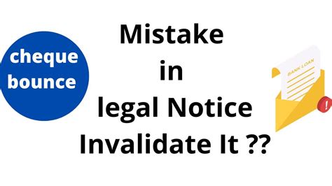 Cheque Bounce Mistake In Legal Notice Invalidate It