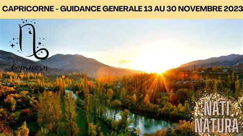 CAPRICORNE GUIDANCE GENERALE AMOUR Du 13 Au 30 NOVEMBRE 2023