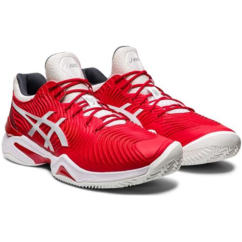 Asics Court Ff Novak Clay Classic Red White Men S Tennis Shoe Tennis