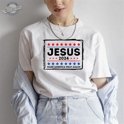 Jesus Make America Pray Again Funny Christian T Shirt Etsy