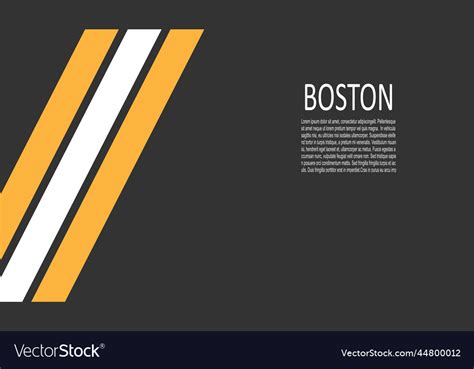 Boston bruins ice hockey team uniform colors Vector Image