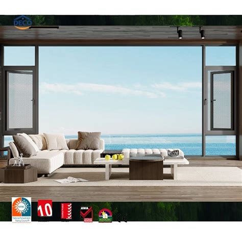 Sound Insulation Minimalist Slim Frame Design Glass Aluminium Windows