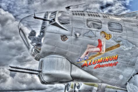 B 17 Aluminum Overcast Nose Art Hdr Nose Art On B 17 Bomb Flickr