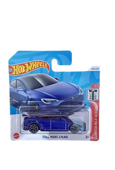 Hot Wheels Tesla Model S Plaid Quarter Mile Heroes Ages And Up By Small Clap Blue Amazon