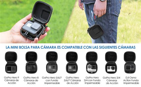 Nasjac Estuche Para Gopro Funda Proteccion Portátil Para Cámaras De