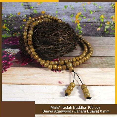 Jual Tasbih Mala Buddha 108 Gaharu Buaya Agarwood 8 Mm Shopee