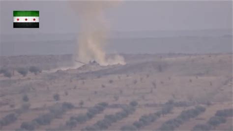 Fsa Destroy Regime T Tank With Tow Missile On Al Husseiniyat Front