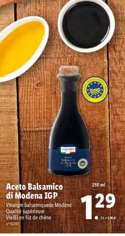 Offre Aceto Balsamico Di Modena Igp Italiamo Chez Lidl