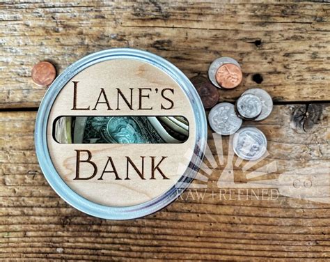 Personalized Mason Jar Piggy Bank Lid Piggy Bank Personalized Money Jar