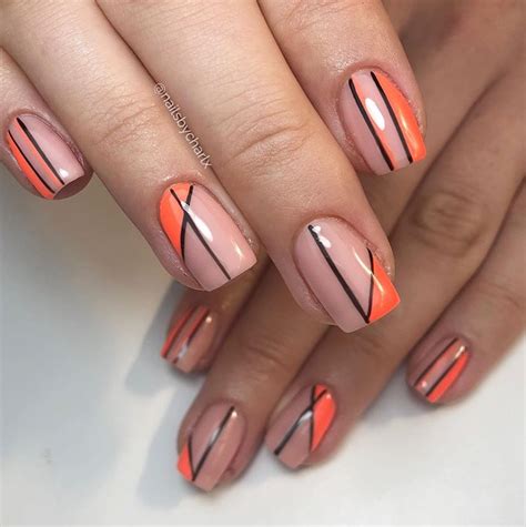 30 Fab Orange Nails For Fall 2020 The Glossychic