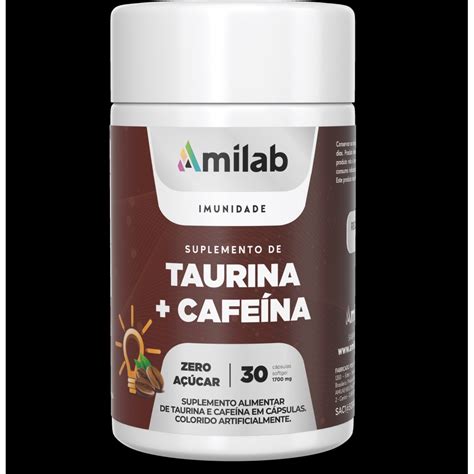 Amilab Imunidade Pre Treino Taurina Cafeina Doses C Psulas