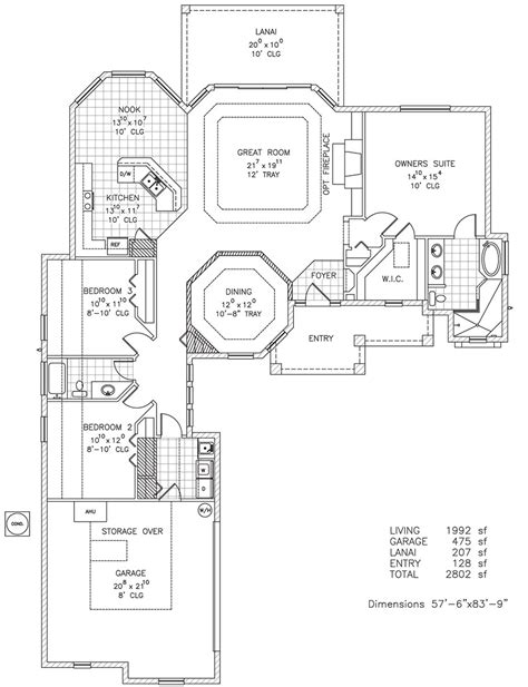 Key West - Custom Home Floor Plan - Palm Coast and Flagler Beach, FL