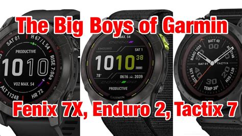 Garmin Fenix X Enduro Tactix Comparison Review Hands On