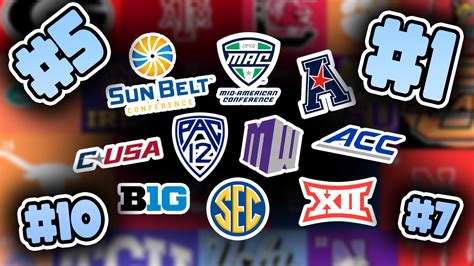 Ranking Fbs College Football Conference From Worst To First