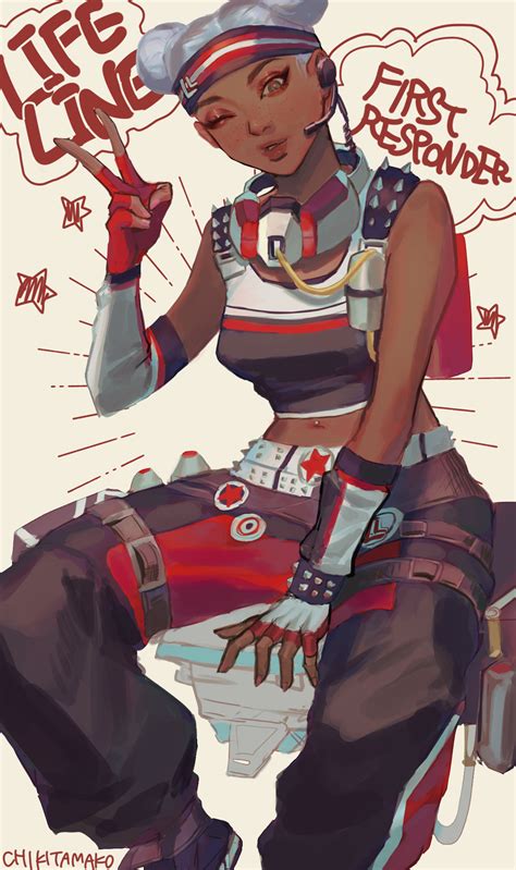 Lifeline And First Responder Lifeline Apex Legends Drawn By