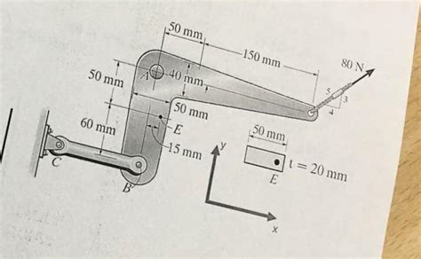 Solved The Lever Is Subjected To The Load In The Figure For Chegg