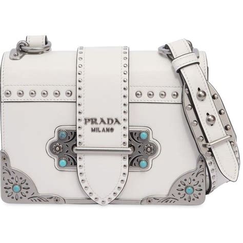 Prada Women Cahier Studded Leather Bag W Stones 3 395 Liked On