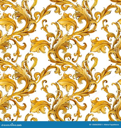 Gold Chains Seamless Pattern Luxury Illustration Golden Love Design