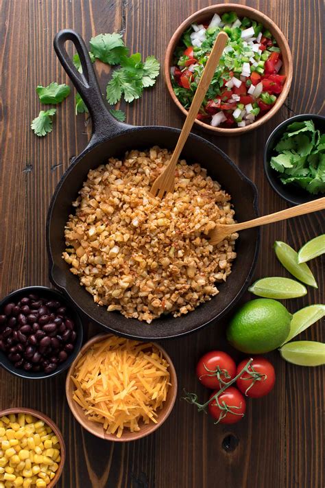 Vegetarian Cauliflower Rice Burrito Bowl Recipe Peas And Crayons