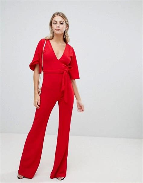 Missguided Missguided Plunge Kimono Sleeve Jumpsuit Playsuits