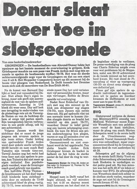 Krantartikel Donar Slaat Weer Toe In Slotseconde Donarmuseum